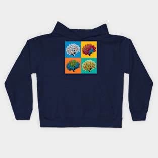 Pop Gorgonian Sea Fan Coral - Cool Underwater Kids Hoodie